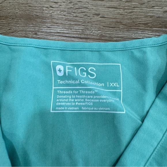 Figs Casma Three Pocket Scrub Top Jade XXL - Picture 3 of 3